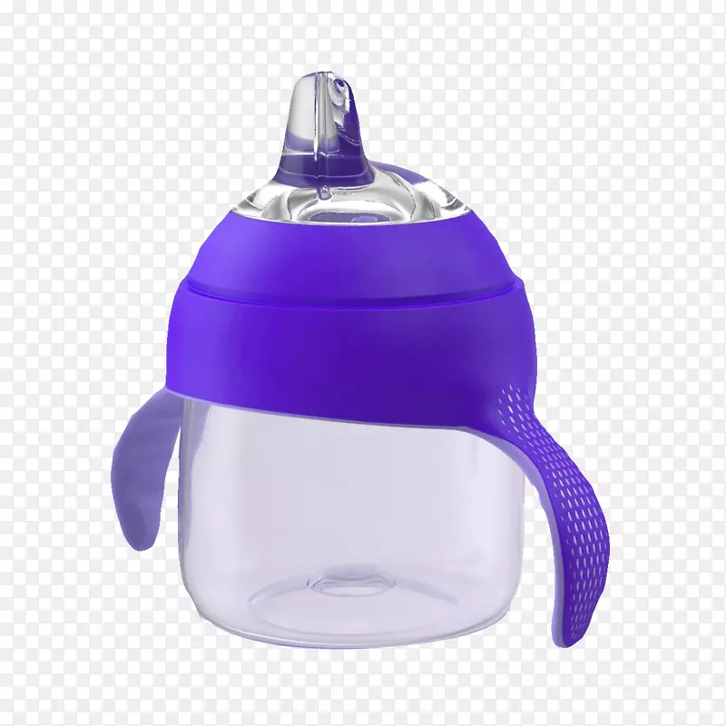 奶瓶奶嘴吸盘杯紫色婴儿奶瓶