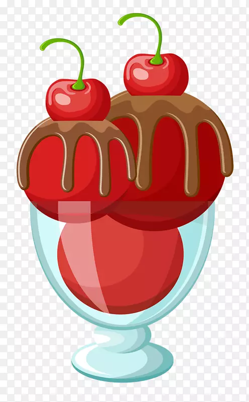 冰淇淋圣代草莓蛋糕樱桃圣代
