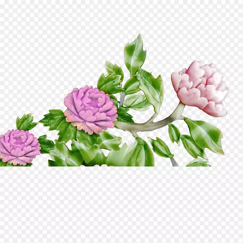 花园玫瑰牡丹叶玫瑰设计师-牡丹