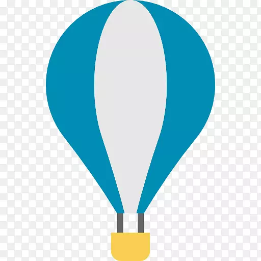 飞行热气球运输图标-热气球