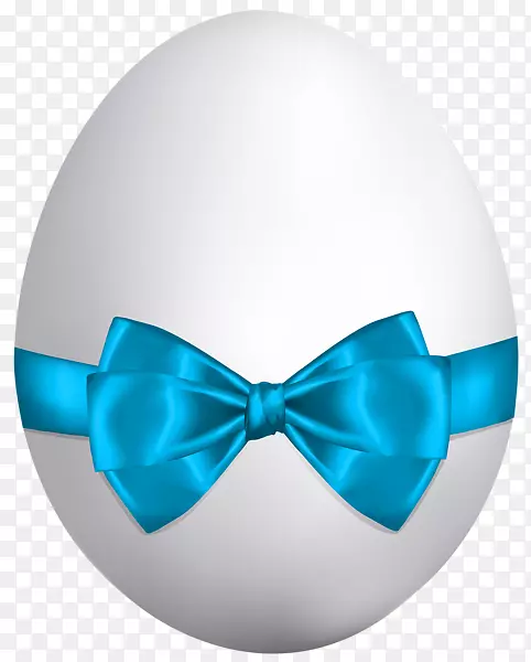复活节兔子红色彩蛋夹艺术-蓝丝带白色彩蛋