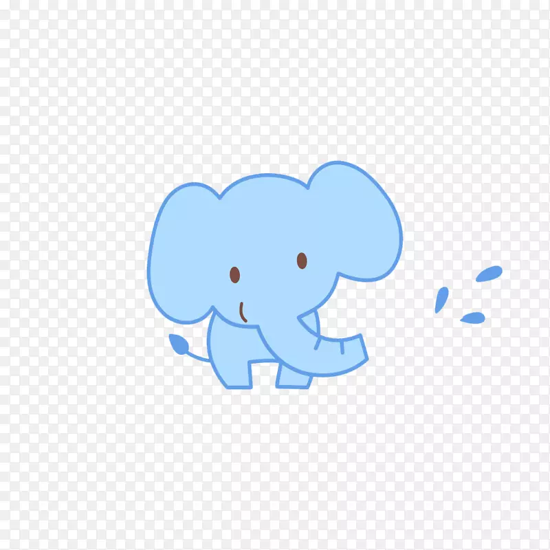 卡通画插图-可爱的小象卡通大象