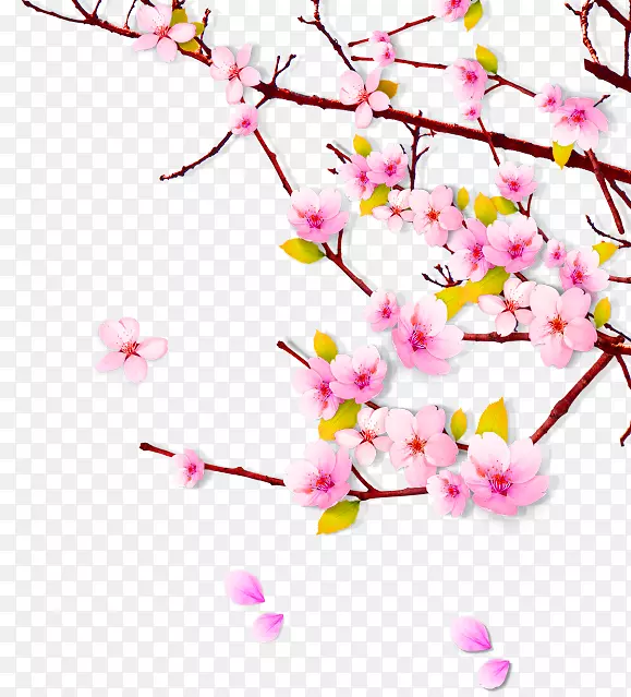 桃花剪贴画-粉红色手绘鲜桃装饰图案PNG图片素材下载_图片编号264299-PNG素材网