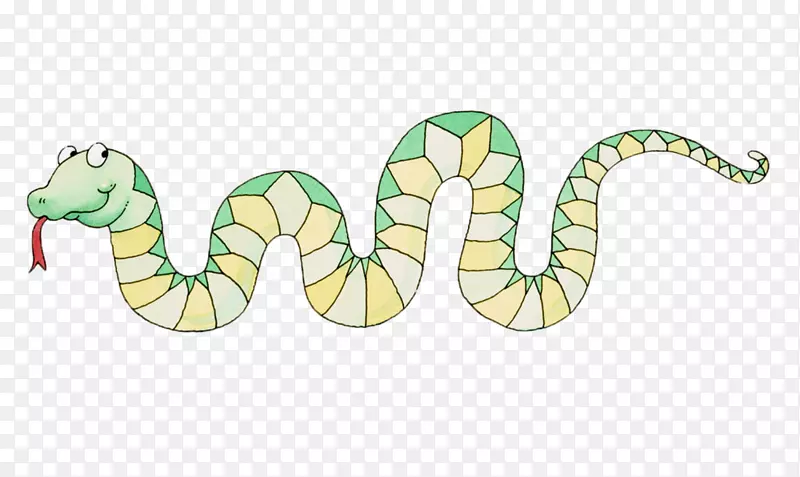 蛇鳞卡通插图-可爱卡通