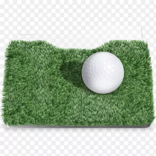 高尔夫Macintosh操作系统图标-绿草白高尔夫