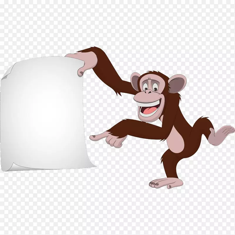 黑猩猩猴子卡通皇室免费卡通纸大猩猩