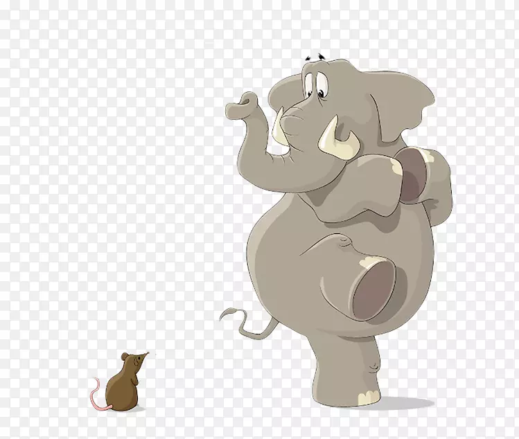 鼠标大象剪贴画-大象和老鼠的形象