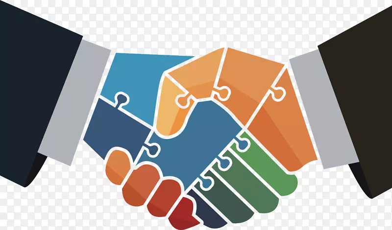 商务图标-握手合作的象征