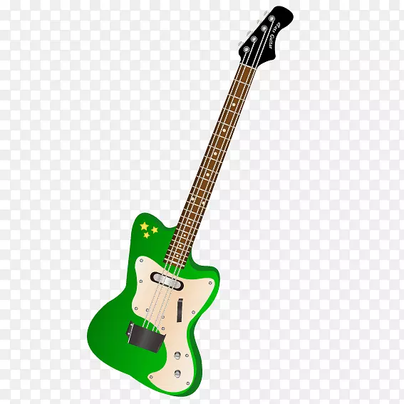 乐器吉他剪辑艺术绿色吉他