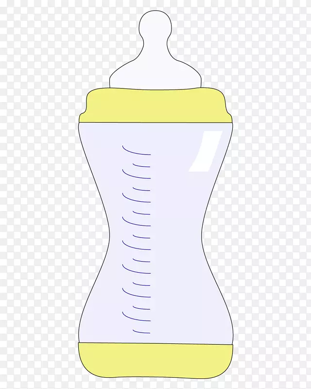 婴儿奶瓶黄色图案.白色婴儿奶瓶载体材料