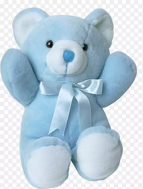婴儿男孩贺卡儿童-浅蓝熊
