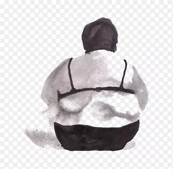 女人画画-胖女人