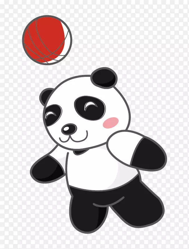 大熊猫熊卡通插图-熊猫