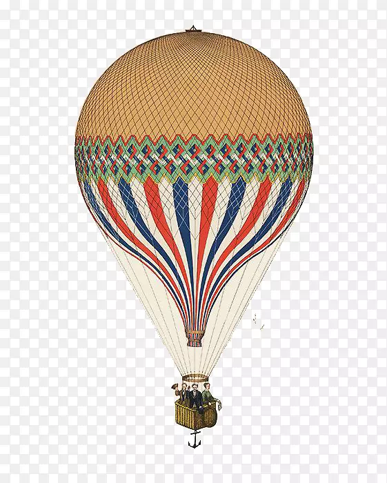 热气球艺术海报-热气球和绅士