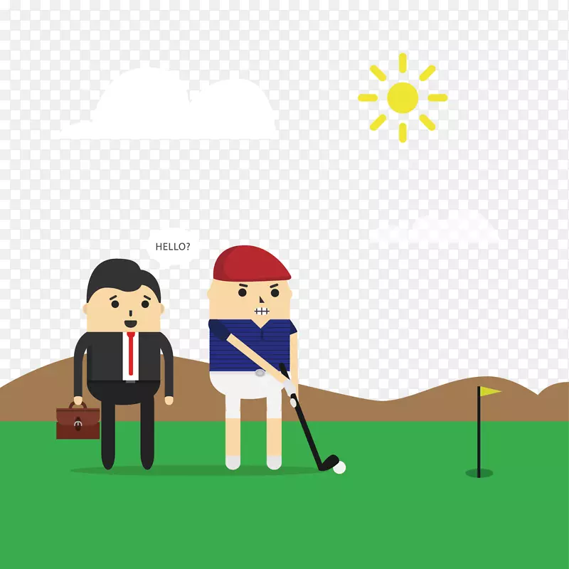 高尔夫球运动插图-打高尔夫球