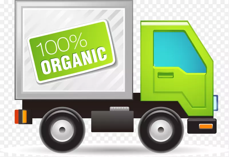汽车垃圾车回收垃圾.集装箱漆绿色图案