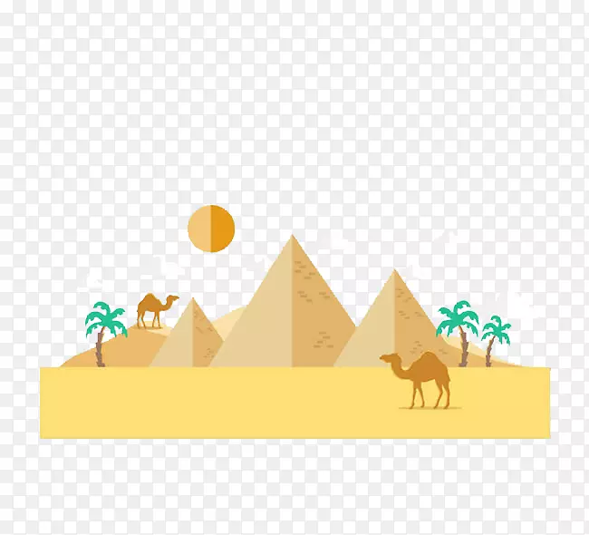 埃及金字塔古埃及寺庙沙漠骆驼