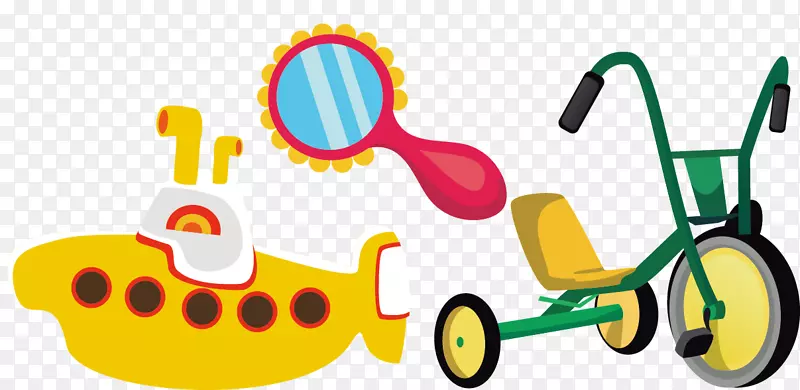 玩具下载-海报创意儿童玩具三轮车