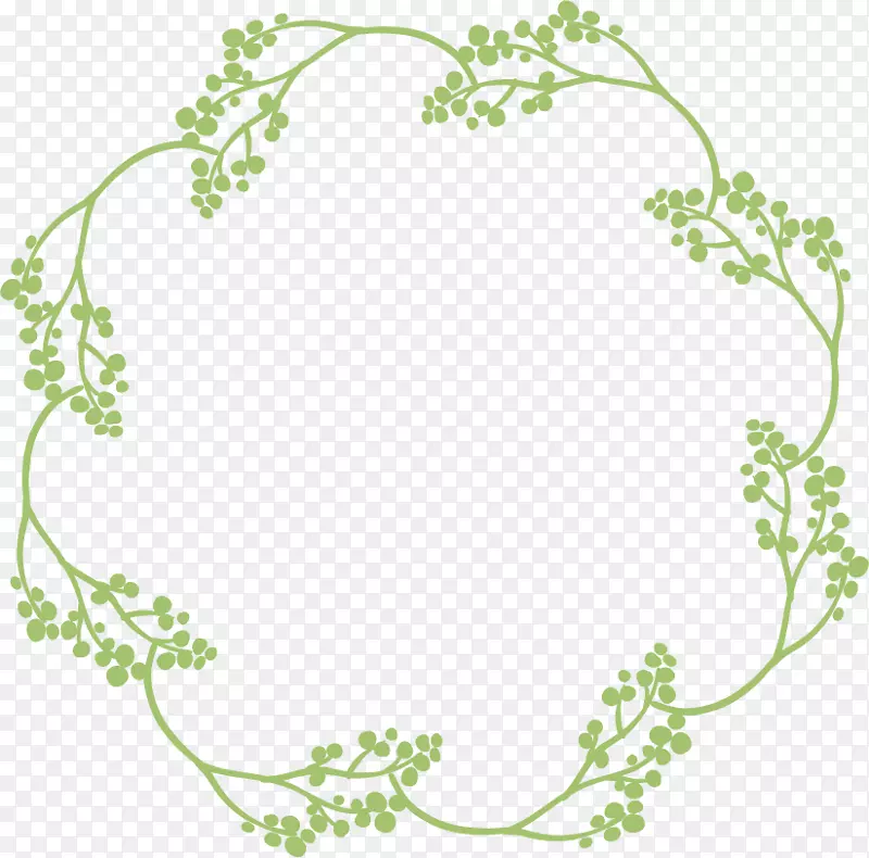 绿色花环google图像花环花边手绘边框