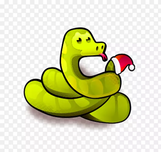 苹果图标图像格式图标-留圣诞帽蛇
