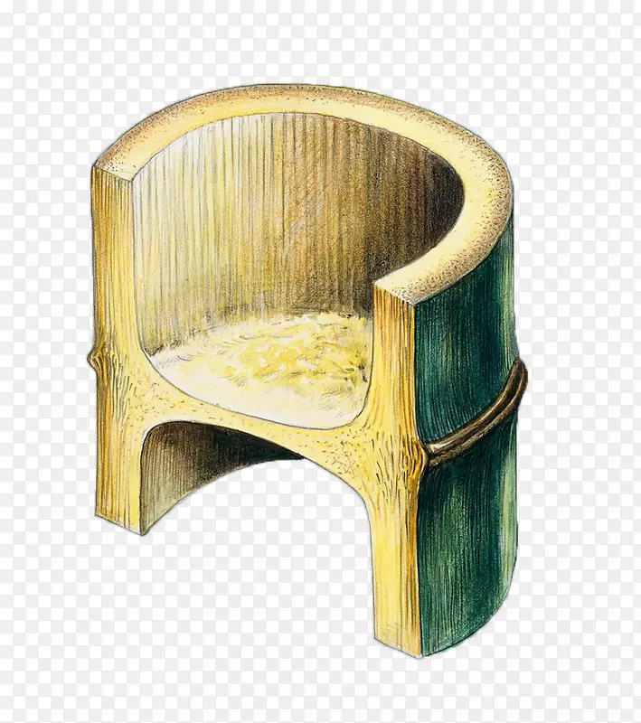 椅竹插图-圆竹椅