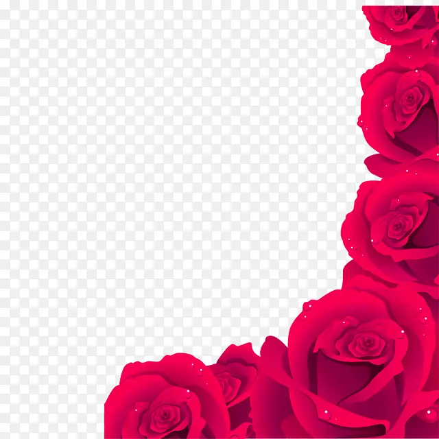 玫瑰皇室-免费剪贴画-红色新鲜骨骼边缘纹理