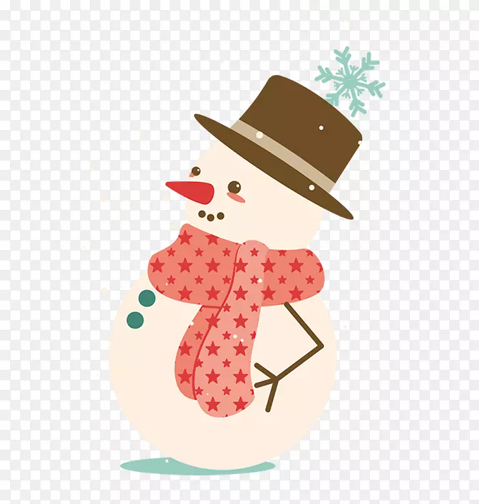 雪人圣诞老人圣诞雪人帽子围巾