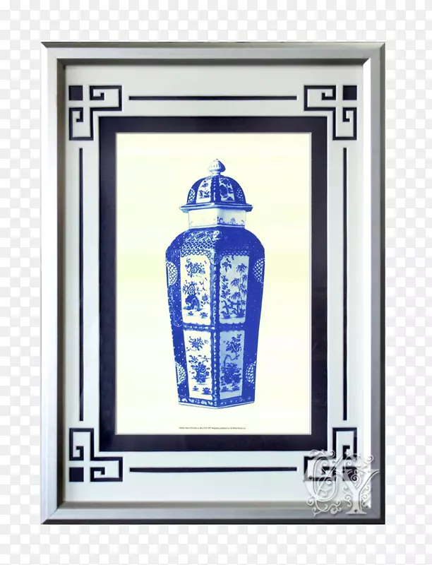 青花陶壁画-古代古典青花瓷花瓶装饰画