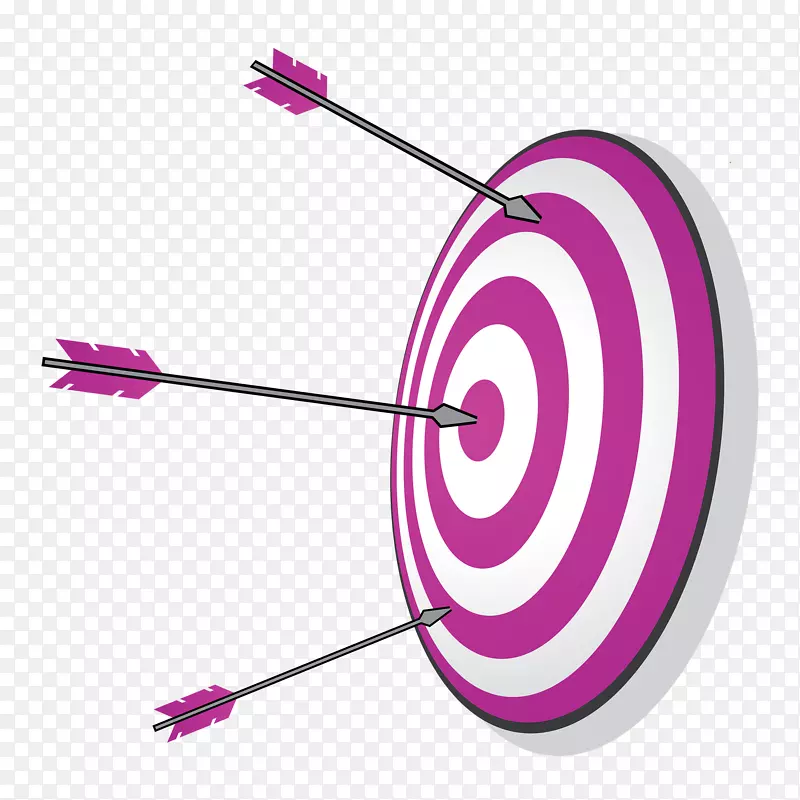 射箭射击目标剪贴画-紫色靶