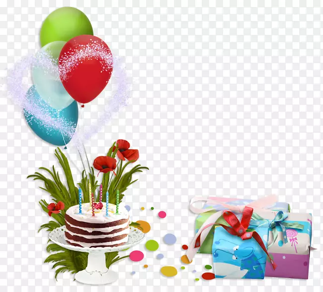 生日蛋糕祝你生日快乐-生日装饰元素