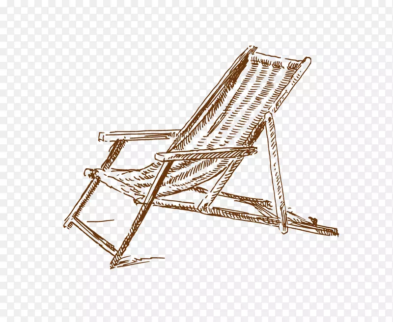 海滩酒店夏季手绘椅子