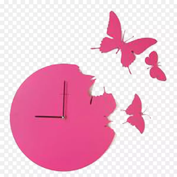 钟表蝴蝶夹艺术-创意蝴蝶钟