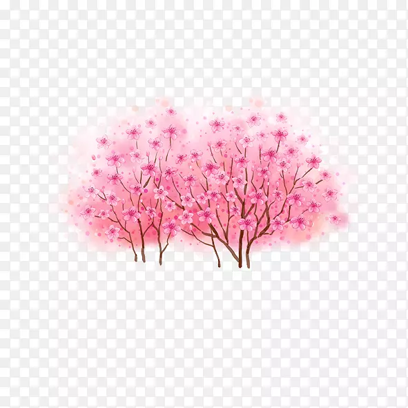 桃树卡通-梅花