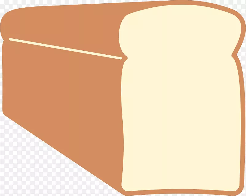 面包白面包大蒜面包卡通长棕色面包