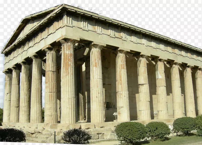 奥林匹亚宙斯帕台农神庙，雅典赫菲斯托斯神庙雅典卫城，雅典万神殿-父系庙宇柱