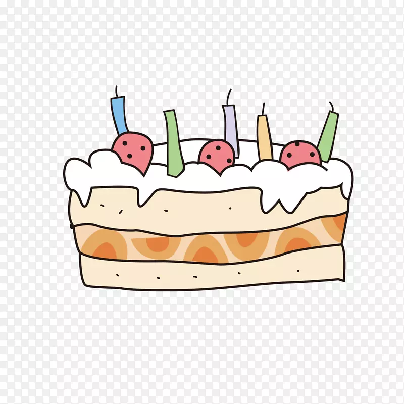 生日蛋糕短蛋糕奶油-手绘生日蛋糕