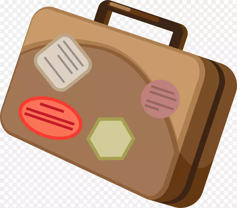 手提箱，行李设计师，棕色的，简单的手提箱