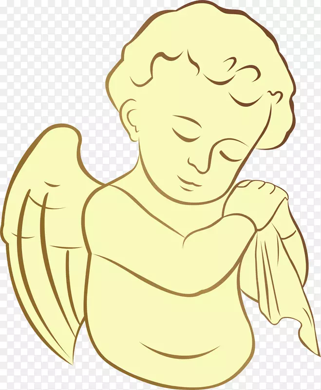 天使插图-手绘小天使