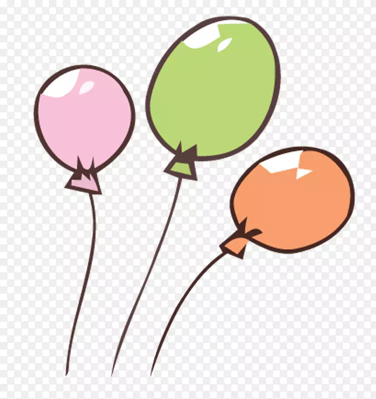 气球彩色卡通语言气球彩色气球