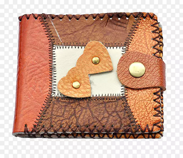 皮夹皮手提包夹艺术-爱情图案皮革短段钱包