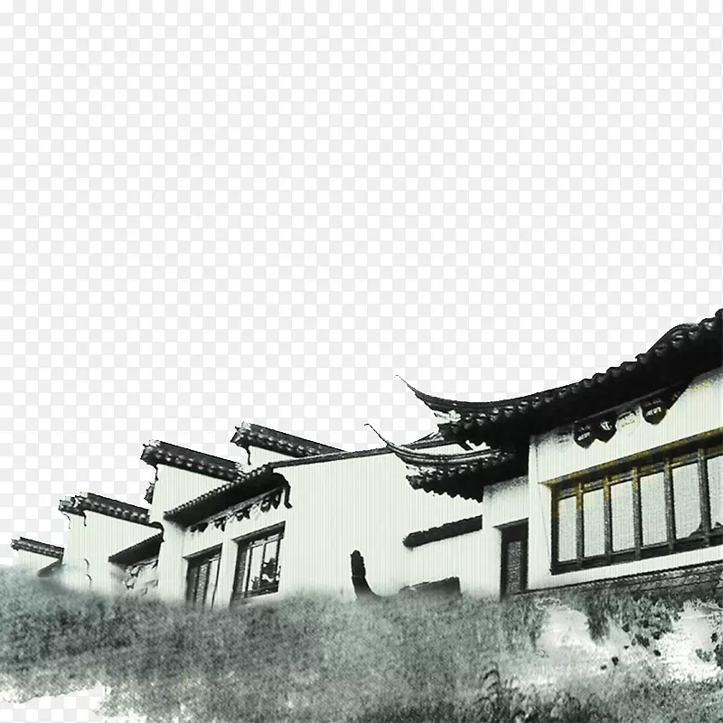 水墨画建筑下载馆PNG图片素材下载_图片编号270562-PNG素材网