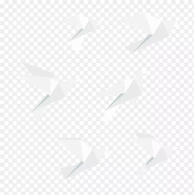 白色黑角图案-折纸鸟鸽子