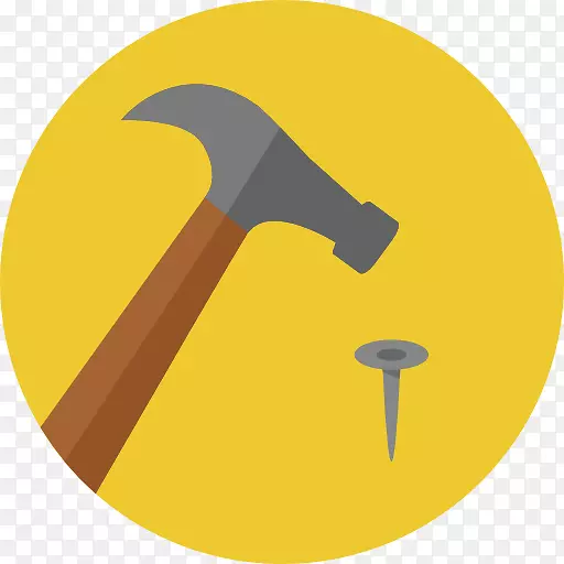 锤子建筑工程工具钉子图标.锤子和钉子