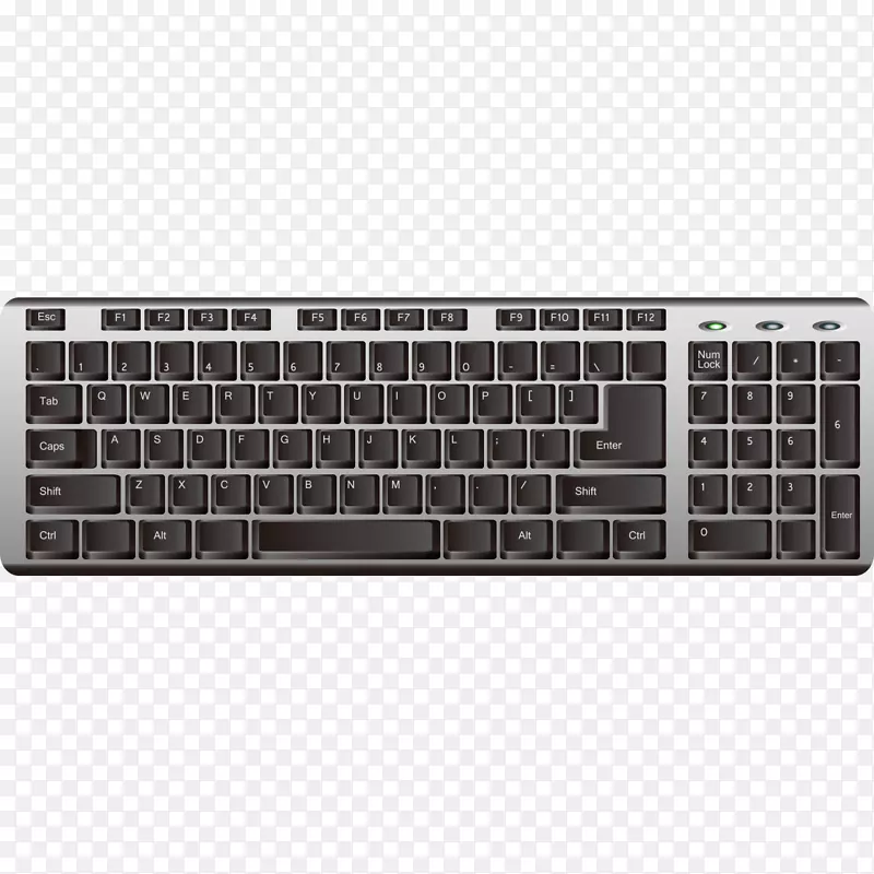 电脑键盘笔记本电脑插图.创造性黑色键盘