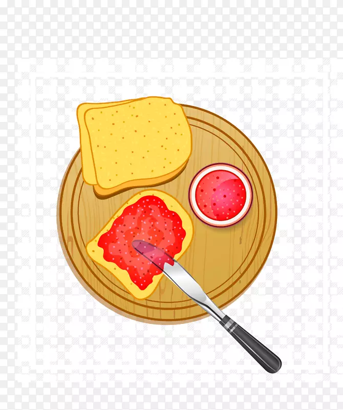 吐司果酱早餐明胶甜点面包-面包草莓酱