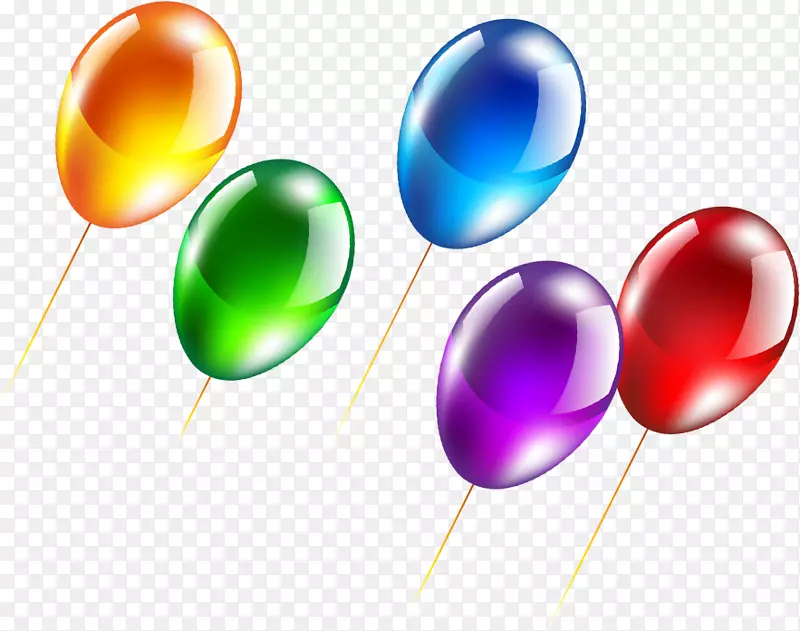气球飞行丝带.彩色气球