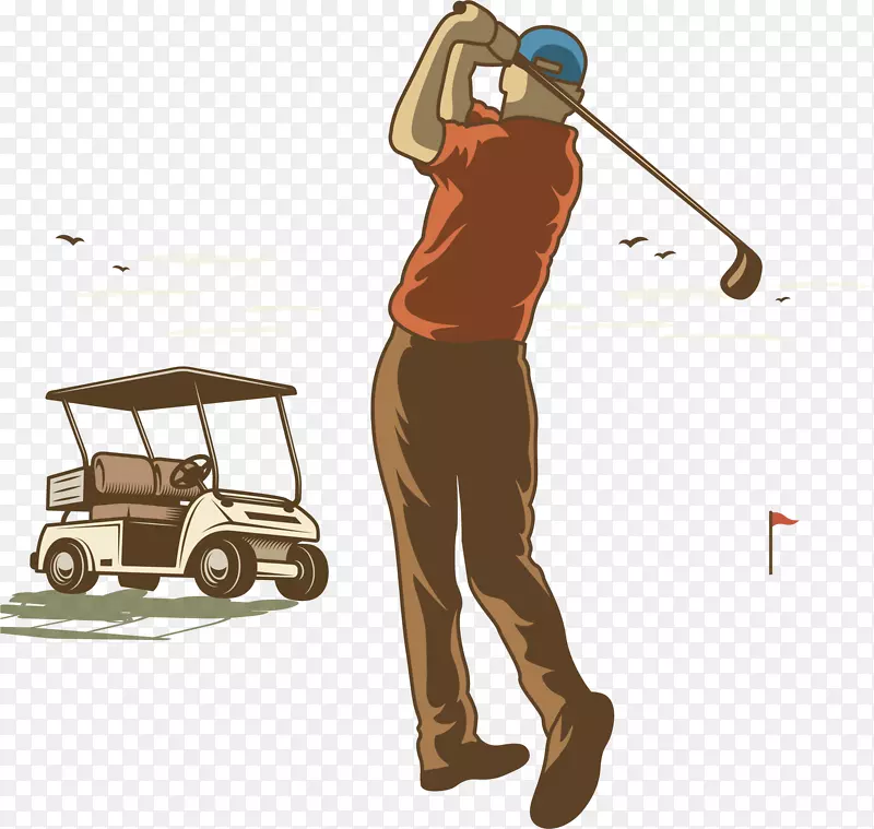 高尔夫球手绘图.高尔夫球手