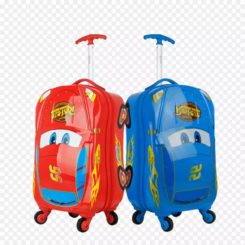 手提行李手提箱车厢行李旅行-两个卡通手提箱