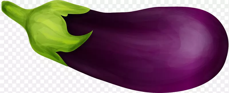 茄子紫色食品蔬菜手绘紫色茄子