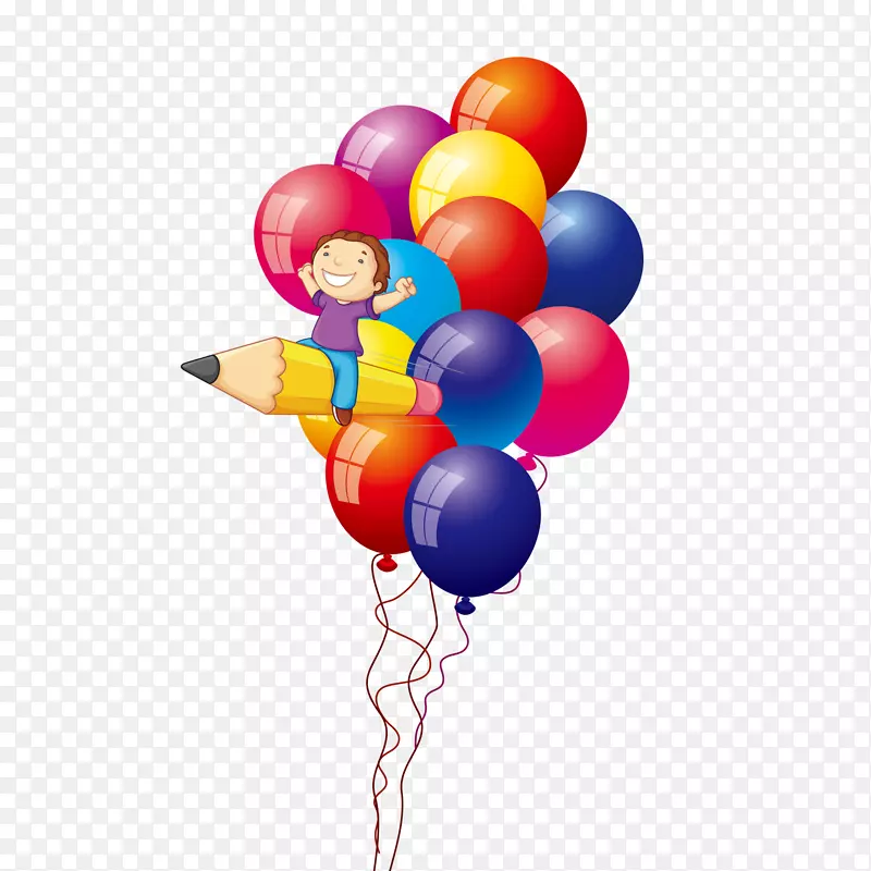 气球造型生日框剪贴画彩色气球